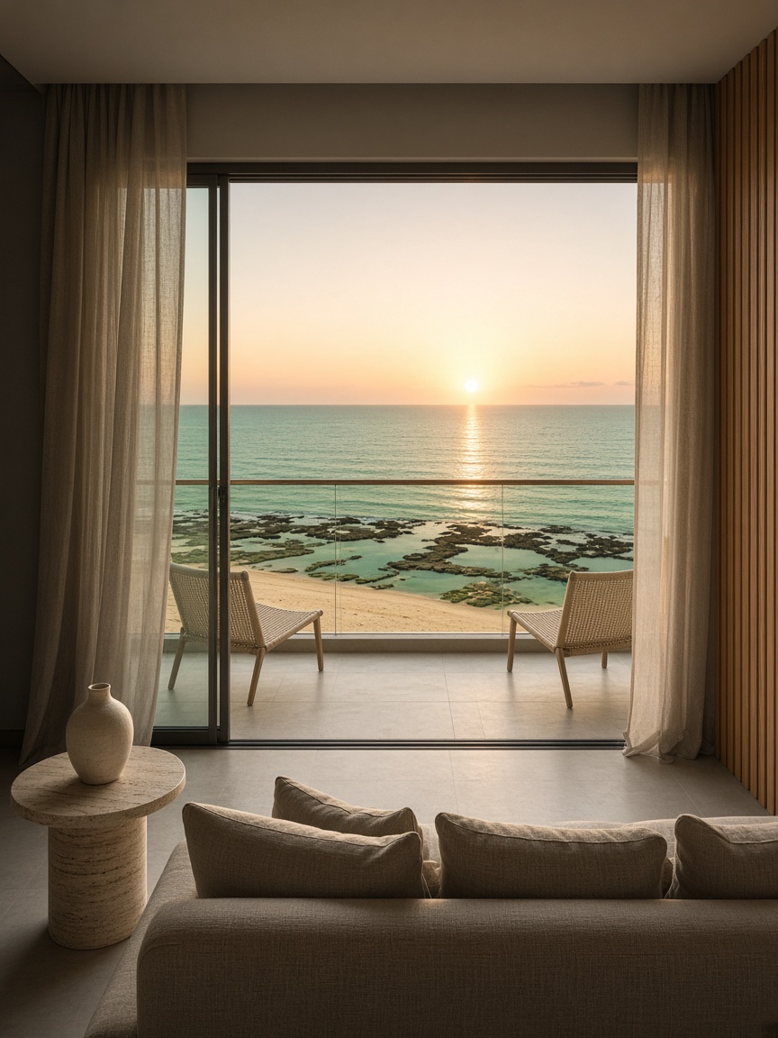 Vista mar da sala, em Intermares — Intermares, Cabedelo